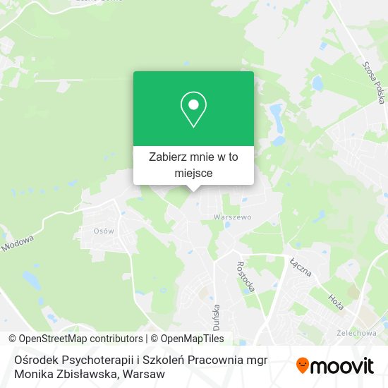 Mapa Ośrodek Psychoterapii i Szkoleń Pracownia mgr Monika Zbisławska