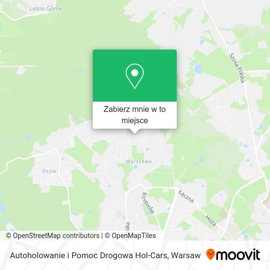 Mapa Autoholowanie i Pomoc Drogowa Hol-Cars