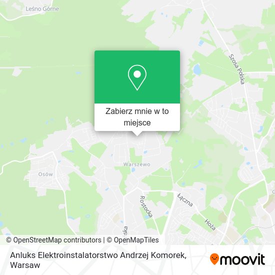 Mapa Anluks Elektroinstalatorstwo Andrzej Komorek