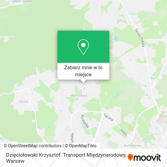 Mapa Dzięciołowski Krzysztof. Transport Międzynarodowy