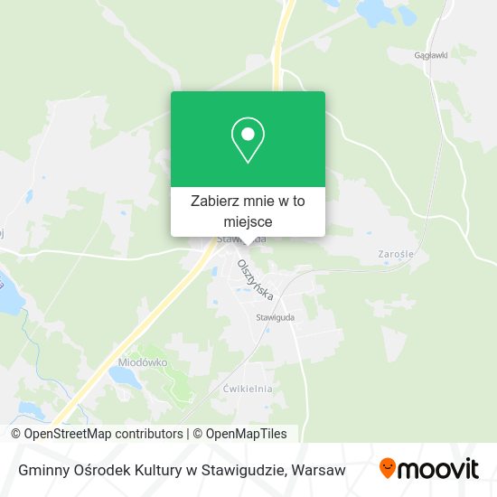 Mapa Gminny Ośrodek Kultury w Stawigudzie