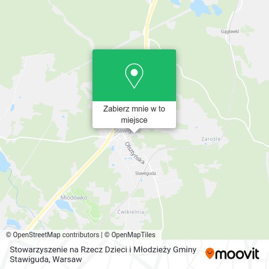 Mapa Stowarzyszenie na Rzecz Dzieci i Młodzieży Gminy Stawiguda