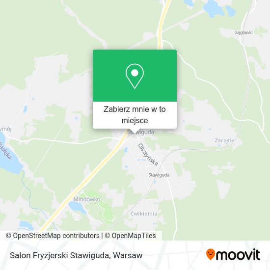 Mapa Salon Fryzjerski Stawiguda