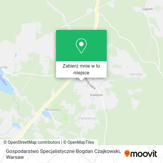 Mapa Gospodarstwo Specjalistyczne Bogdan Czajkowski