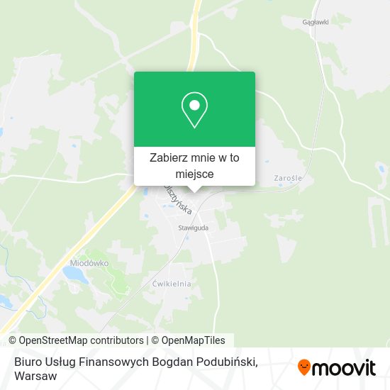 Mapa Biuro Usług Finansowych Bogdan Podubiński