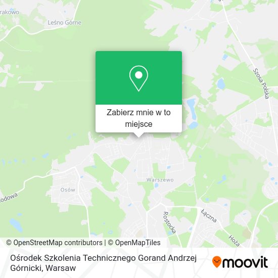 Mapa Ośrodek Szkolenia Technicznego Gorand Andrzej Górnicki