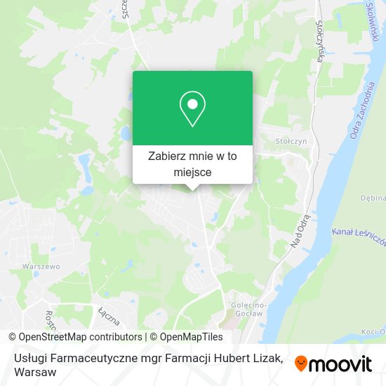 Mapa Usługi Farmaceutyczne mgr Farmacji Hubert Lizak