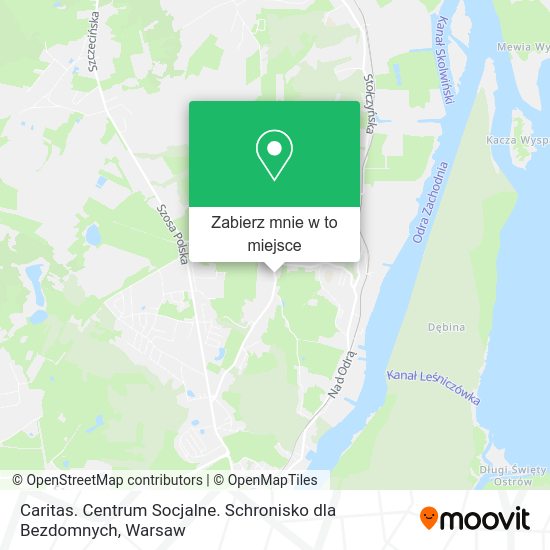 Mapa Caritas. Centrum Socjalne. Schronisko dla Bezdomnych