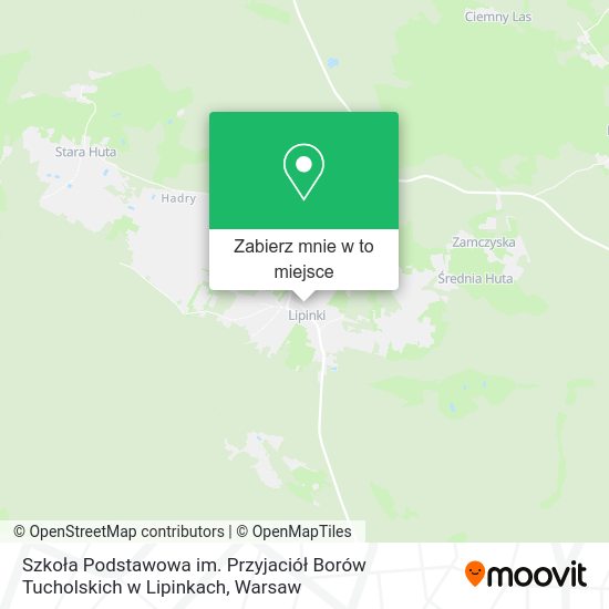 Mapa Szkoła Podstawowa im. Przyjaciół Borów Tucholskich w Lipinkach