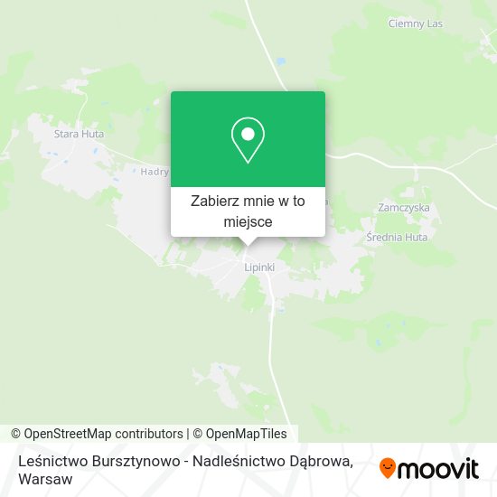 Mapa Leśnictwo Bursztynowo - Nadleśnictwo Dąbrowa