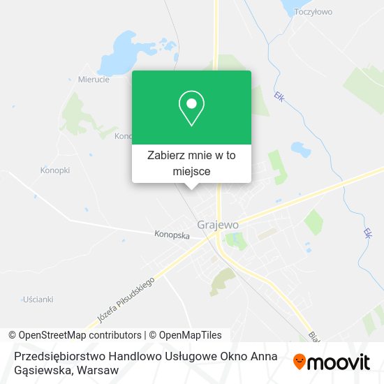 Mapa Przedsiębiorstwo Handlowo Usługowe Okno Anna Gąsiewska