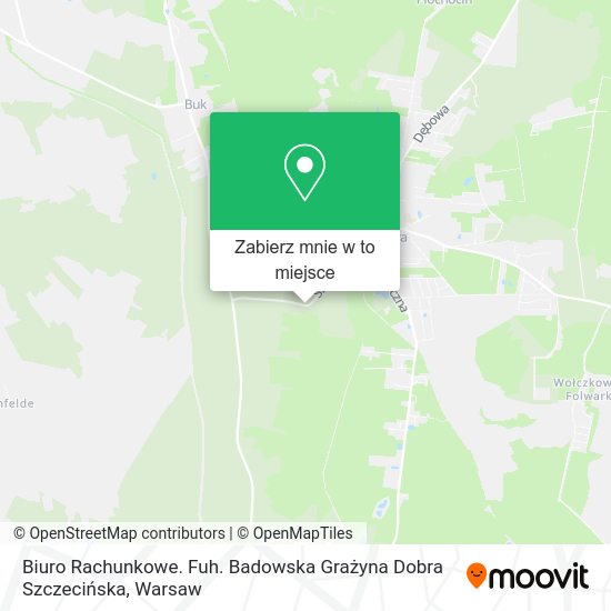 Mapa Biuro Rachunkowe. Fuh. Badowska Grażyna Dobra Szczecińska