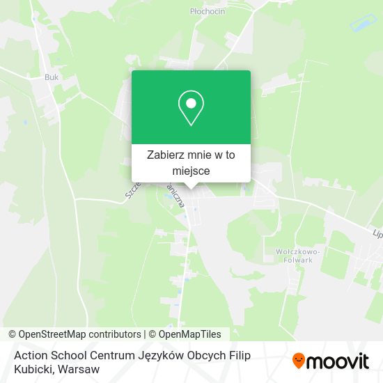 Mapa Action School Centrum Języków Obcych Filip Kubicki