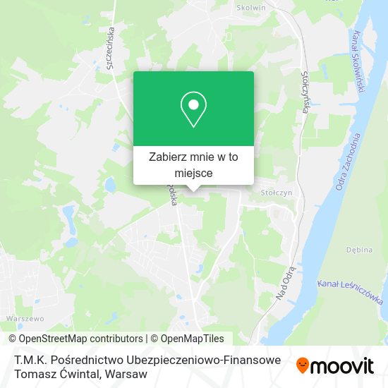 Mapa T.M.K. Pośrednictwo Ubezpieczeniowo-Finansowe Tomasz Ćwintal