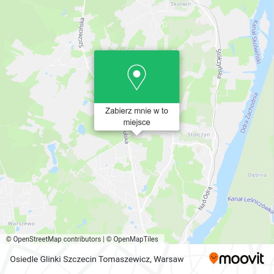 Mapa Osiedle Glinki Szczecin Tomaszewicz