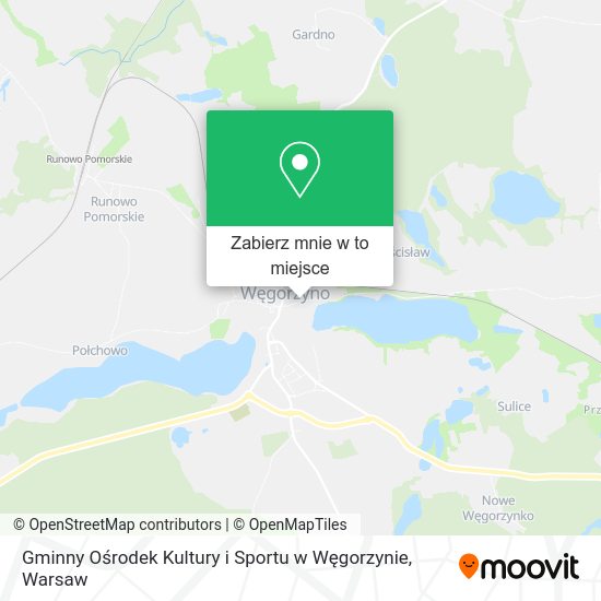 Mapa Gminny Ośrodek Kultury i Sportu w Węgorzynie