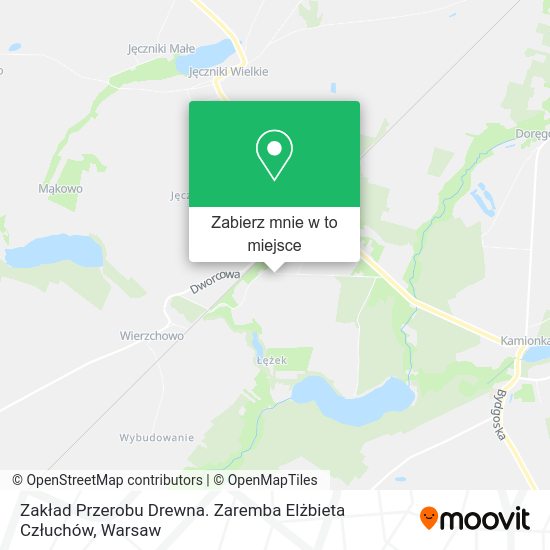 Mapa Zakład Przerobu Drewna. Zaremba Elżbieta Człuchów