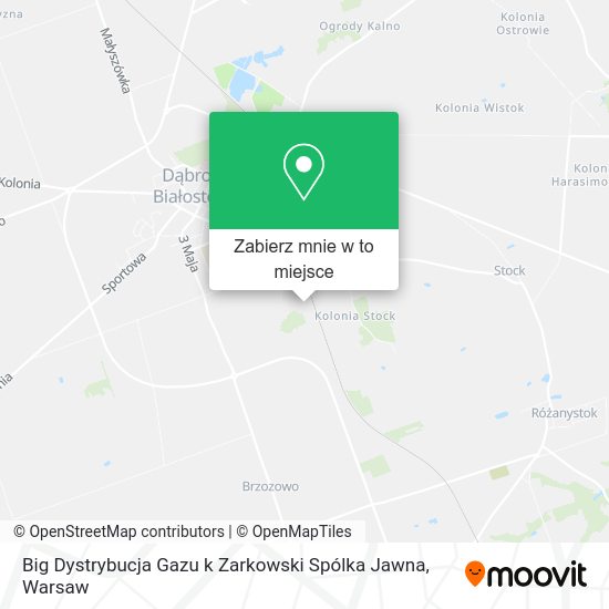 Mapa Big Dystrybucja Gazu k Zarkowski Spólka Jawna