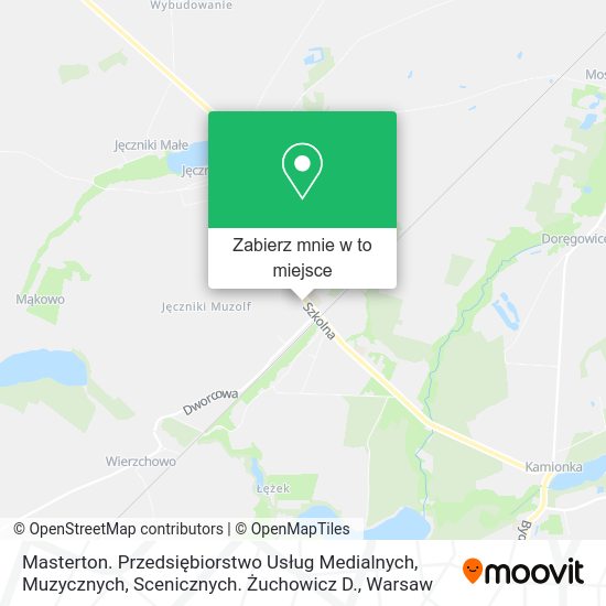 Mapa Masterton. Przedsiębiorstwo Usług Medialnych, Muzycznych, Scenicznych. Żuchowicz D.