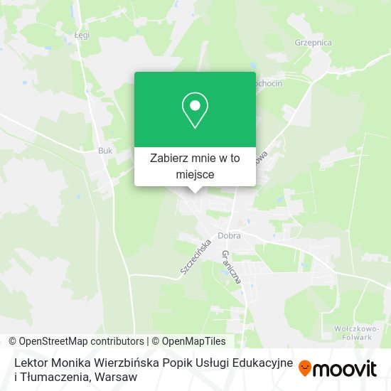 Mapa Lektor Monika Wierzbińska Popik Usługi Edukacyjne i Tłumaczenia