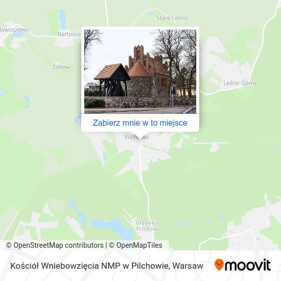 Mapa Kościół Wniebowzięcia NMP w Pilchowie