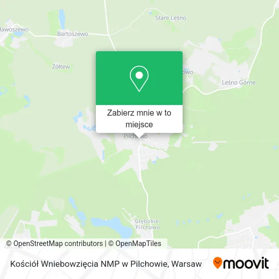 Mapa Kościół Wniebowzięcia NMP w Pilchowie