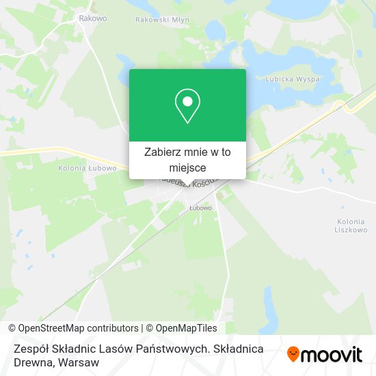 Mapa Zespół Składnic Lasów Państwowych. Składnica Drewna