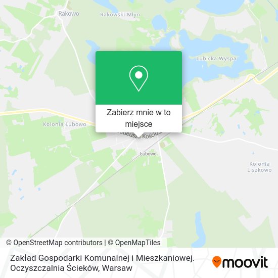 Mapa Zakład Gospodarki Komunalnej i Mieszkaniowej. Oczyszczalnia Ścieków