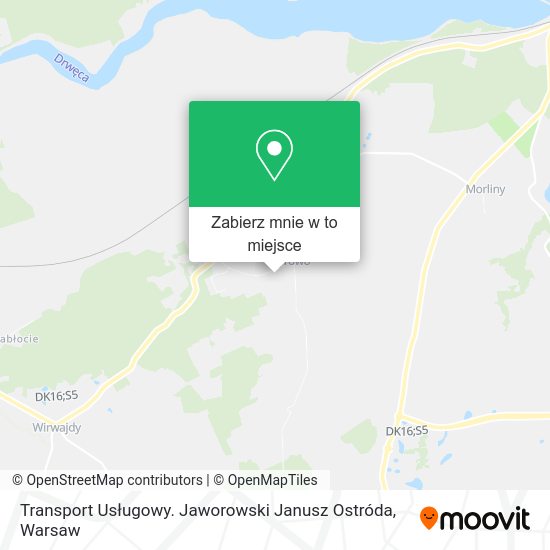 Mapa Transport Usługowy. Jaworowski Janusz Ostróda