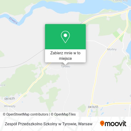 Mapa Zespół Przedszkolno Szkolny w Tyrowie