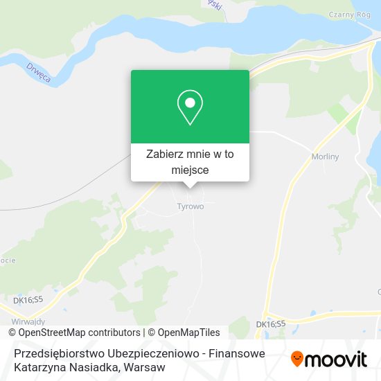 Mapa Przedsiębiorstwo Ubezpieczeniowo - Finansowe Katarzyna Nasiadka