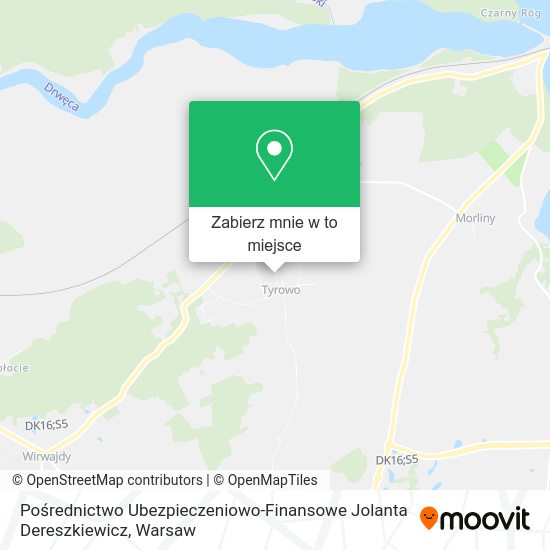 Mapa Pośrednictwo Ubezpieczeniowo-Finansowe Jolanta Dereszkiewicz