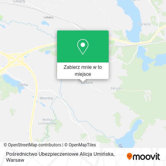 Mapa Pośrednictwo Ubezpieczeniowe Alicja Umińska