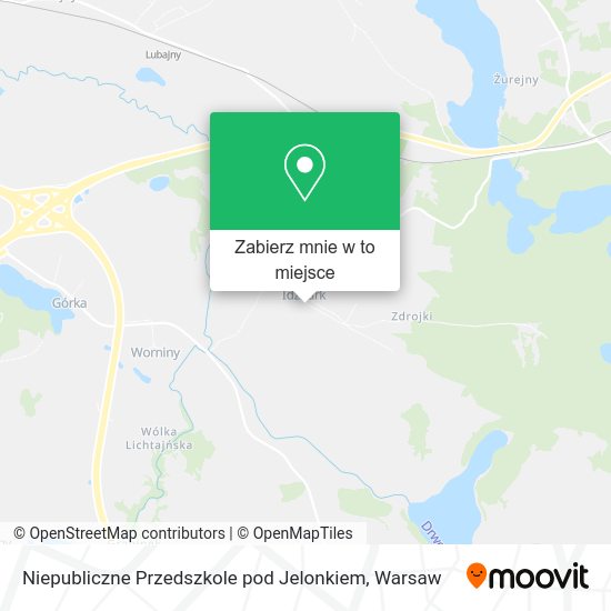 Mapa Niepubliczne Przedszkole pod Jelonkiem