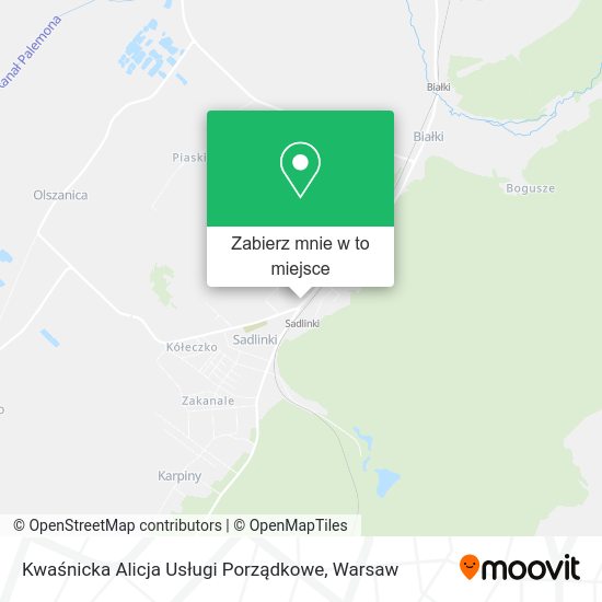 Mapa Kwaśnicka Alicja Usługi Porządkowe