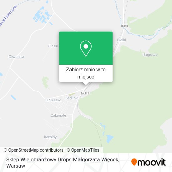 Mapa Sklep Wielobranżowy Drops Małgorzata Więcek