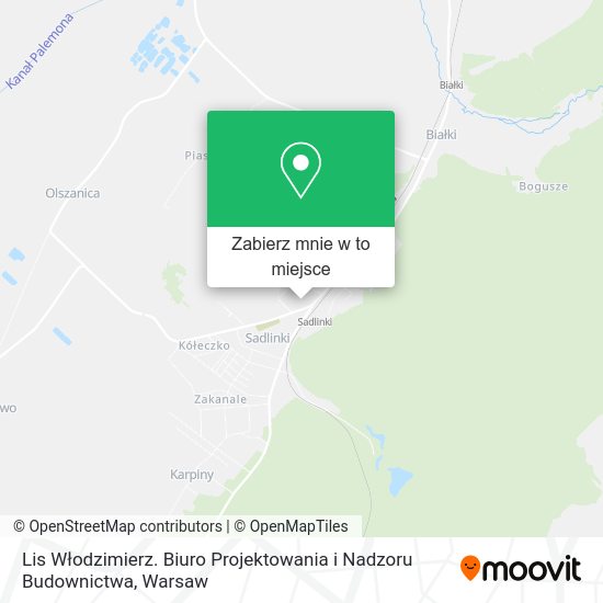 Mapa Lis Włodzimierz. Biuro Projektowania i Nadzoru Budownictwa