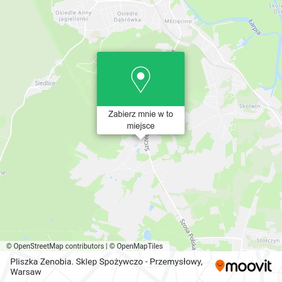 Mapa Pliszka Zenobia. Sklep Spożywczo - Przemysłowy