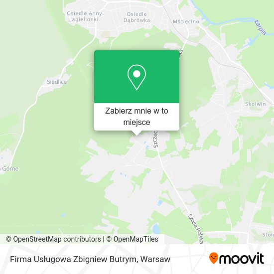 Mapa Firma Usługowa Zbigniew Butrym