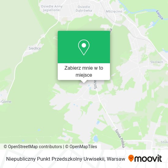 Mapa Niepubliczny Punkt Przedszkolny Urwisekii