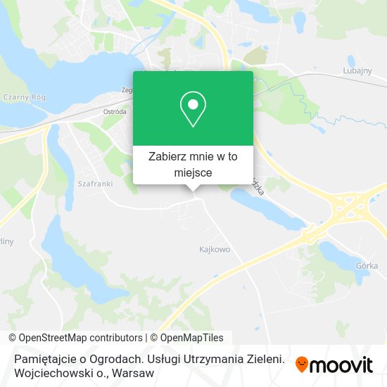 Mapa Pamiętajcie o Ogrodach. Usługi Utrzymania Zieleni. Wojciechowski o.