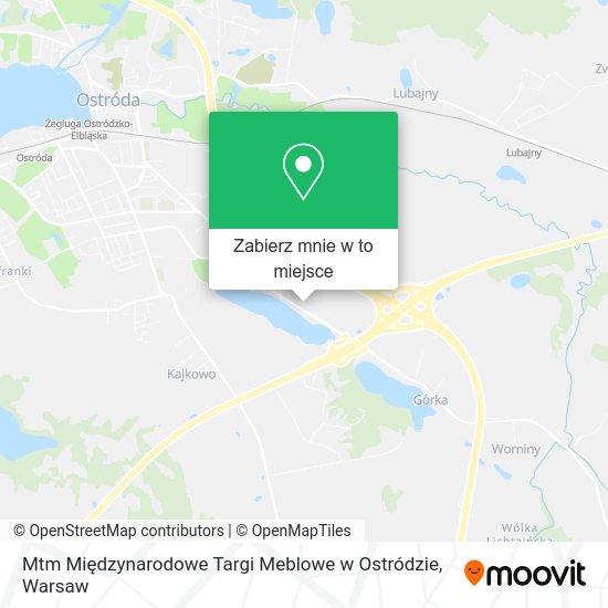 Mapa Mtm Międzynarodowe Targi Meblowe w Ostródzie