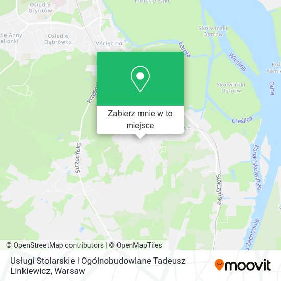 Mapa Usługi Stolarskie i Ogólnobudowlane Tadeusz Linkiewicz