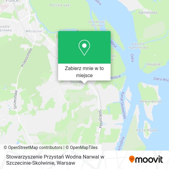 Mapa Stowarzyszenie Przystań Wodna Narwal w Szczecinie-Skolwinie