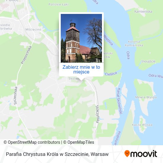 Mapa Parafia Chrystusa Króla w Szczecinie