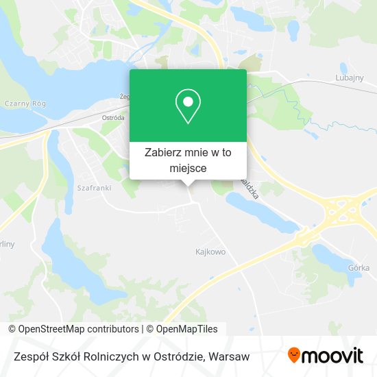 Mapa Zespół Szkół Rolniczych w Ostródzie