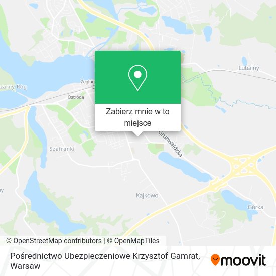 Mapa Pośrednictwo Ubezpieczeniowe Krzysztof Gamrat