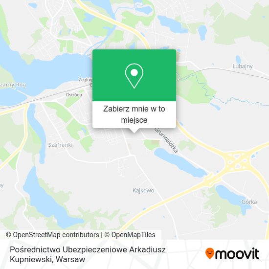 Mapa Pośrednictwo Ubezpieczeniowe Arkadiusz Kupniewski