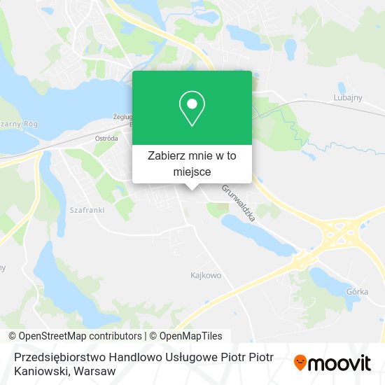 Mapa Przedsiębiorstwo Handlowo Usługowe Piotr Piotr Kaniowski