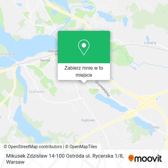 Mapa Mikusek Zdzisław 14-100 Ostróda ul. Rycerska 1 / 8